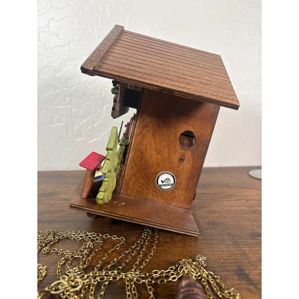 VdS Original Black Forest Cuckoo Clock Made in Germany Wood Chalet Pinecone